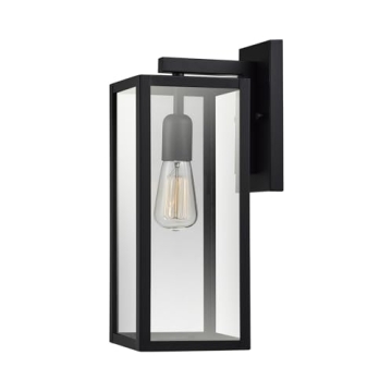 Stylish 1-Light Matte Black Wall Sconce by Globe Electric