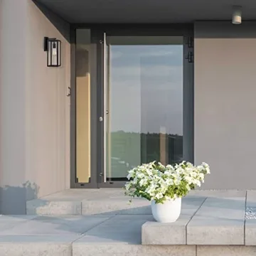 Stylish 1-Light Matte Black Wall Sconce by Globe Electric