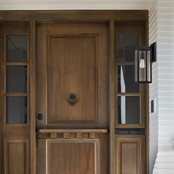 Stylish 1-Light Matte Black Wall Sconce by Globe Electric