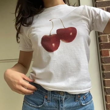 Baby Tees Y2k Shirt – Cute 2000s Graphic Tee for Women