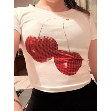 Baby Tees Y2k Shirt – Cute 2000s Graphic Tee for Women
