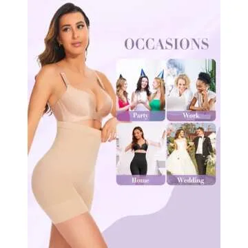 YADIFEN Women’s Tummy Control Shapewear Shorts Slimmer