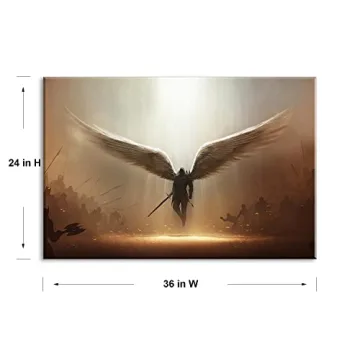 Fantasy Angel Wall Art - Abstract Anime Canvas (24x36)