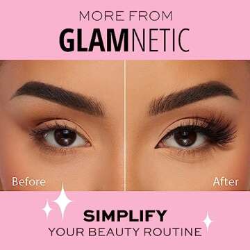 Magnetic Eyelashes – Viral | Artificial Magnetic Lashes, Made with Synthetic Faux Mink Fiber, Comfortable and Natural Lash Extention Look, Reusable Up To 60 Times, Long Wispy 15mm, 1 Pair