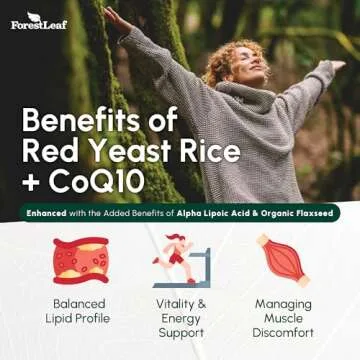Red Yeast Rice 1200 mg. Capsules - Extra Strength Red Rice Yeast with CoQ10 Supplement, Plus Alpha Lipoic Acid & Organic Flaxseed, Citrinin Free, Supports Cardiovascular Health, Non-GMO 90 Veggie Caps