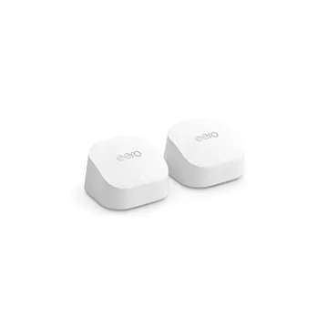 Certified Refurbished Amazon eero 6+ Mesh WiFi System - Covers 3,000 sq. ft. and Connects 75+ Device...