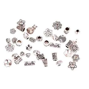 Bali Style Metal Bead Caps Set for Jewelry Making