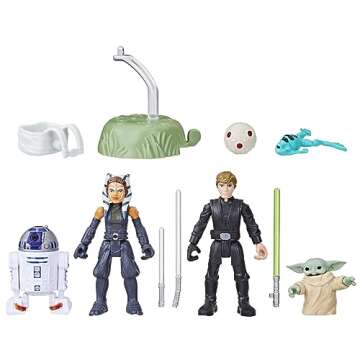 Star Wars Mission Fleet Grogu Action Figure Set with 4 Figures & 7 Accessories