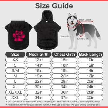 KOOLTAIL Plaid Dog Hoodie for Small to Large Dogs, Warm Winter Sweatshirt