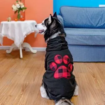 KOOLTAIL Plaid Dog Hoodie for All Breeds, Warm & Stylish