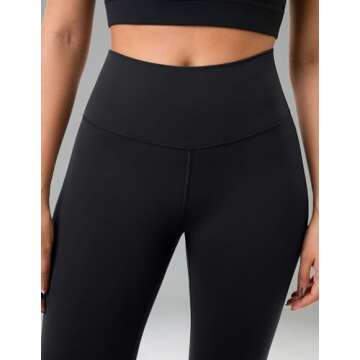 Colorfulkoala Women's Dreamlux High Waisted Workout Leggings 28" Inseam Full Length Yoga Pants (M, Black)