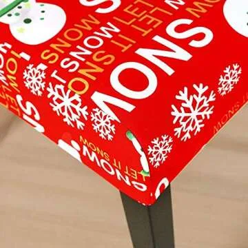 Camlinbo Christmas Chair Covers Set of 4 Christmas Decoration Snowmans Snowflake Stretch Chair Back Covers for Xmas Dinning Room Kitchen Christmas Decoration Restaurant Holiday Party Home Indoor Decor