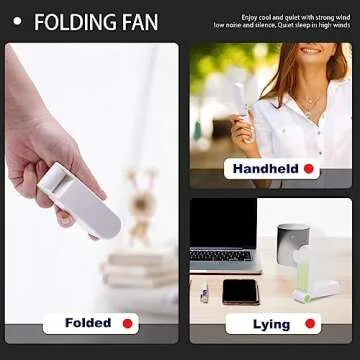 Supabear Personal Handheld Fan, Mini Portable Pocket Fan, Small Lightweight USB Rechargeable for Home Sports Outdoor Travel, 2 Speed Powerful Wind (Green)