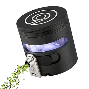Cloudious9 Tectonic9 Manual Grinder Automatic Dispenser - Large 2.5" Aluminum Alloy (Black) for Home...
