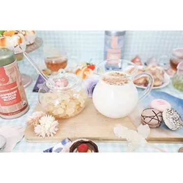 Teabloom Stain-free & Odor-free Borosilicate Glass Sugar and Creamer Set - Tea or Coffee Serving Set...