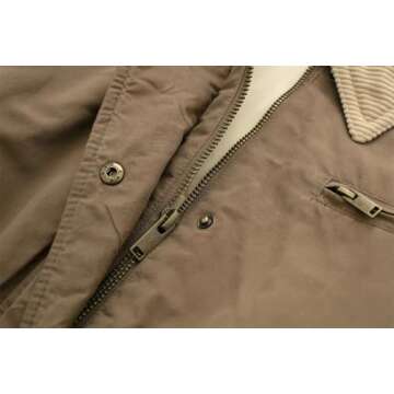 ERFMFKL Women's Stylish Khaki Cargo Jacket with Pockets