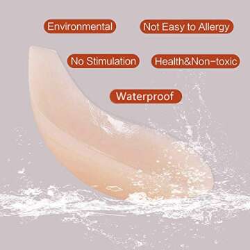 Silicone Lift Bra for Women, Reusable Silicone Covers, Invisible Bra for Cup A/B/C (Nude)