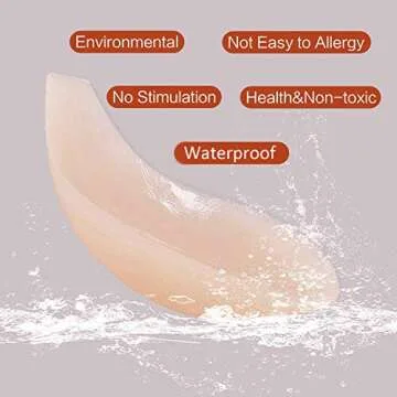 Silicone Lift Bra for Women, Reusable Silicone Covers, Invisible Bra for Cup A/B/C (Nude)