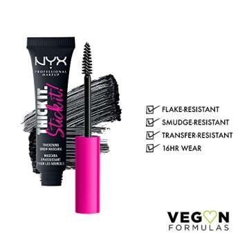 NYX PROFESSIONAL MAKEUP Thickening Brow Gel - Vegan, Long-Lasting