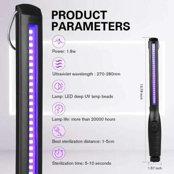 UV Light Sanitizer Wand - Portable & Rechargeable