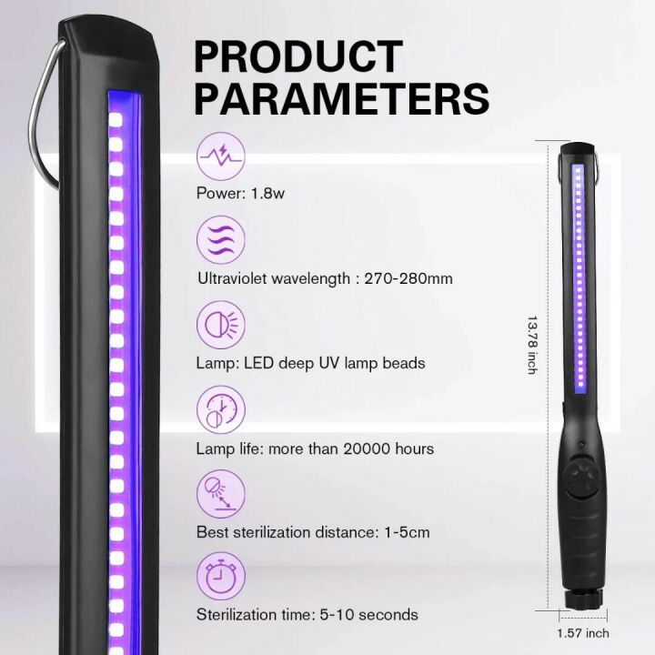 UV Light Sanitizer Wand - Portable & Rechargeable