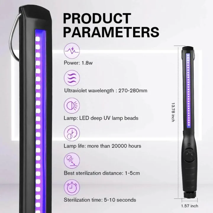 UV Light Sanitizer Wand - Portable & Rechargeable