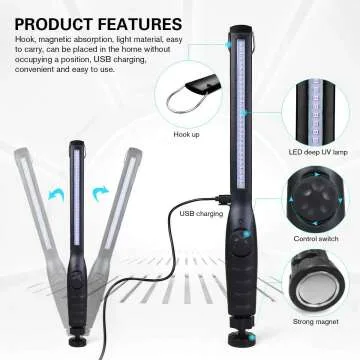 UV Light Sanitizer Wand - Portable & Rechargeable