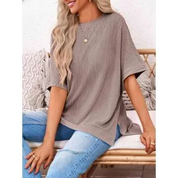 Tankaneo Womens Oversized Tunic Tops for Summer Style