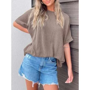 Tankaneo Womens Oversized Tunic Tops for Summer Style