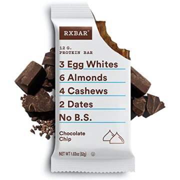 RXBAR Protein Bars - Healthy Chocolate Chip Snacks | 12 Pack