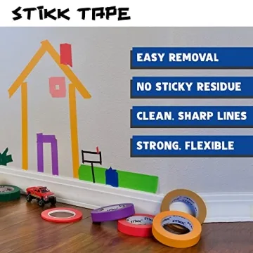 STIKK Painters Tape - 3pk Blue Tape for DIY Projects