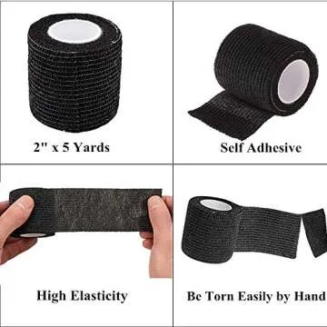 CINRA Black Grip Tape 48PCS Self-Adhesive Bandages