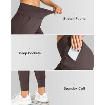 G Gradual Women's High Waisted Joggers with Pockets