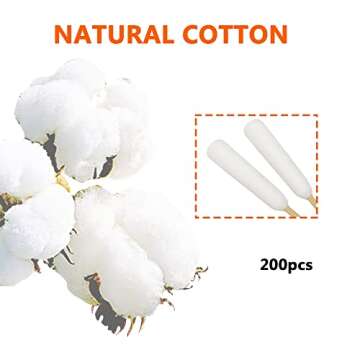6 Inch Long Cotton Swabs of Medium and Large Pets Ears Cleaning or Makeup 200pcs