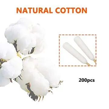 6 Inch Long Cotton Swabs of Medium and Large Pets Ears Cleaning or Makeup 200pcs