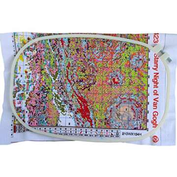 eGoodn Square Cross Stitch Hoop Set 4 Sizes for Crafting