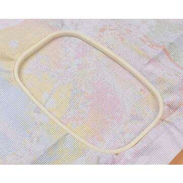 eGoodn Square Cross Stitch Hoop Set 4 Sizes for Crafting