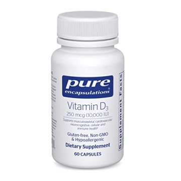 Pure Encapsulations Vitamin D3 250 mcg (10,000 IU) - Supplement to Support Bone, Joint, Breast, Hear...