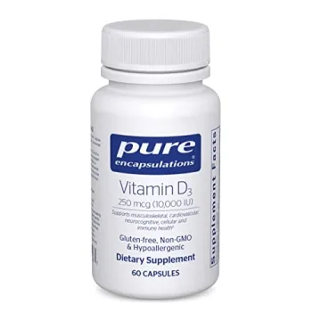 Pure Encapsulations Vitamin D3 250 mcg - Premium Support for Bone, Immune & Mental Health - 60 Vegan...
