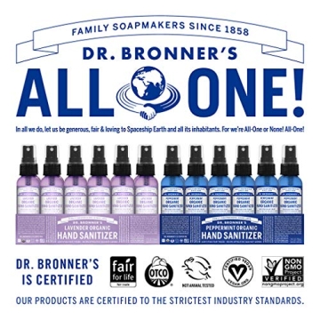 Dr. Bronner's Lavender Organic Hand Sanitizer 2oz
