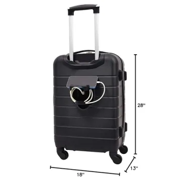 Wrangler Smart Luggage Set with USB and Cup Holder