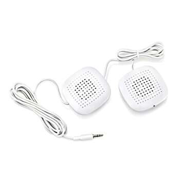 Sound Oasis Sleep Therapy Pillow, 2 Hi-Fidelity, Ultra-Thin Stereo Speakers, Vol. Control, Connect to Sound Source, Fall Asleep Wake Up Refreshed, Sleep, Relax, Manage Tinnitus, Comfortable & Soft.