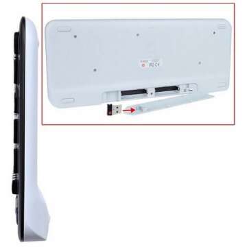 Logitech Wireless Touch K400r USB Compact Keyboard w/3.5in Touchpad - 920-003070 - Black(Renewed)