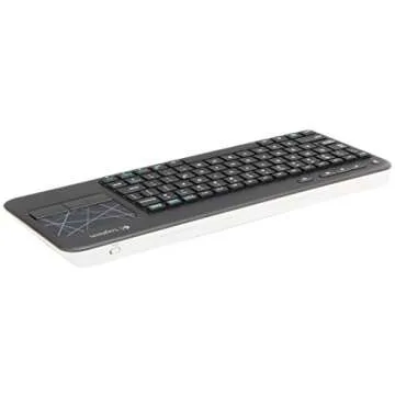Logitech Wireless Touch K400r USB Compact Keyboard w/3.5in Touchpad - 920-003070 - Black(Renewed)