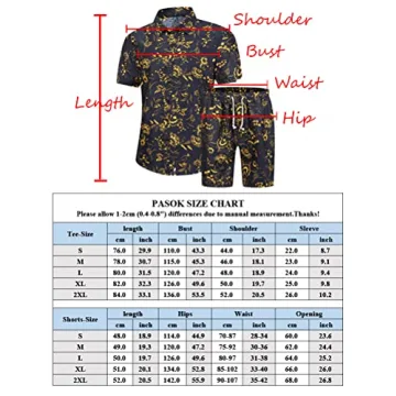PASOK Men's Floral Tracksuit - Hawaiian Shirt & Shorts
