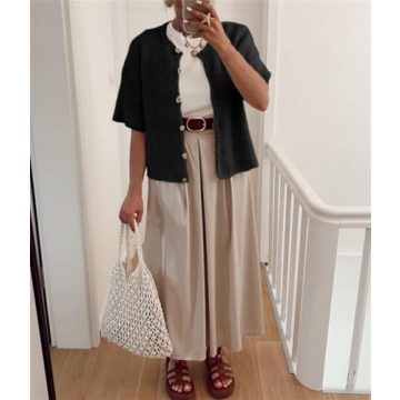 Stylish Women Knitted Crop Cardigan Shirt for Every Occasion