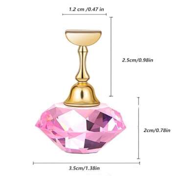 Kalolary 2 Sets Nail Tip Stand Holders with Reusable Adhesive Putty for Nail Art