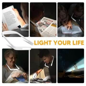 WINCHY Reading Light - Versatile 3 Color Rechargeable Lamp