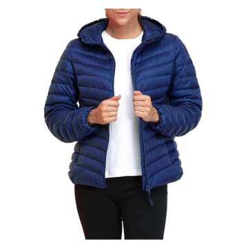 Rokka&Rolla Women's Lightweight Packable Down Puffer Jacket Coat