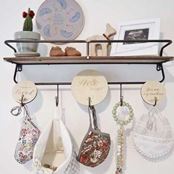 HAN-MM Baby Milestone Wooden Cards Gift Set, 13 Pieces